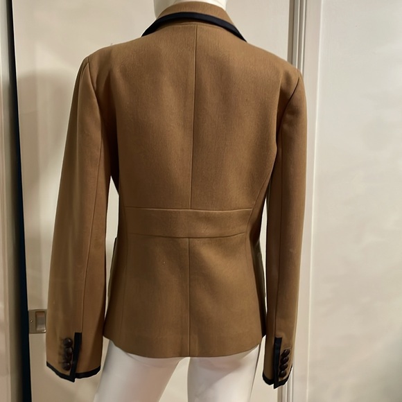 Vintage J. Crew Tan Wool Blazer Sz6 - Picture 8 of 11